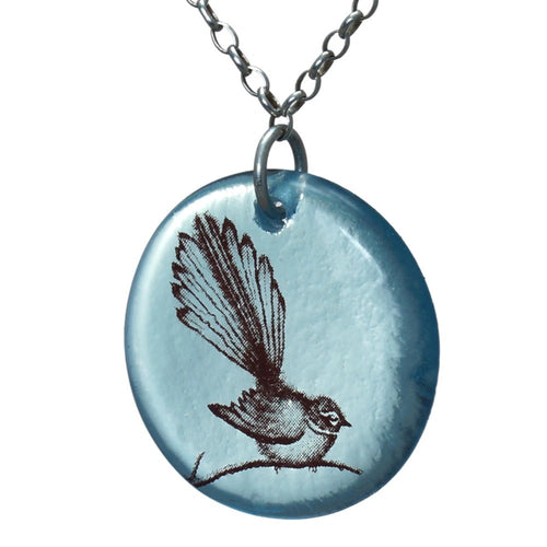 Glass Fantail Disc Pendant