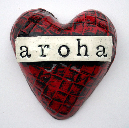 Aroha Ceramic Small Heart NZ Made