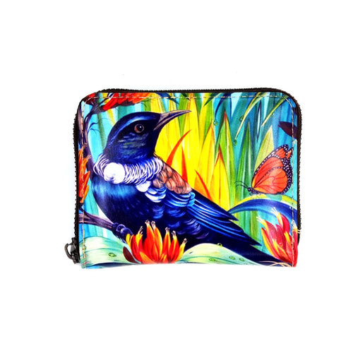 Leather Small Wallet - Enchanted Tui