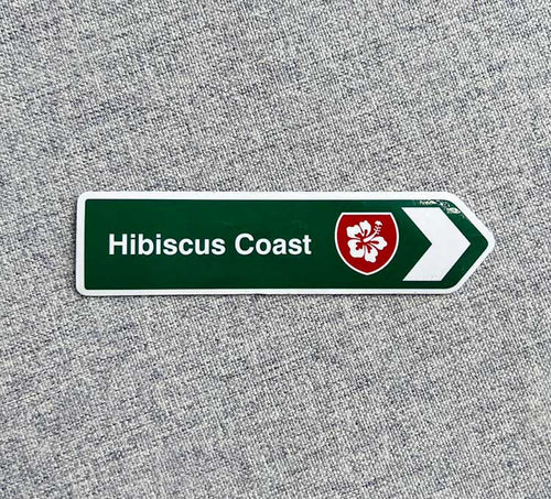 NZ Green Road Sign Magnet - Hibiscus Coast