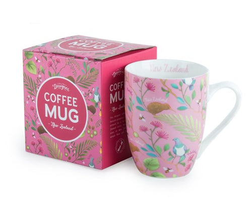 Coffee Mug Flowers Pink