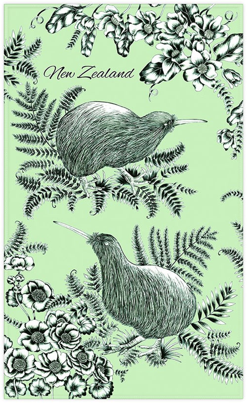 Tea Towel Kiwi Green