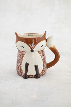 Ceramic Mug Cozy Floral Fox