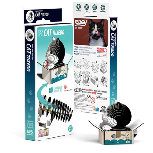 3D Cardboard Kit Set - Cat Tuxedo