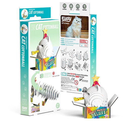 3D Cardboard Kit Set - Cat Cottonball
