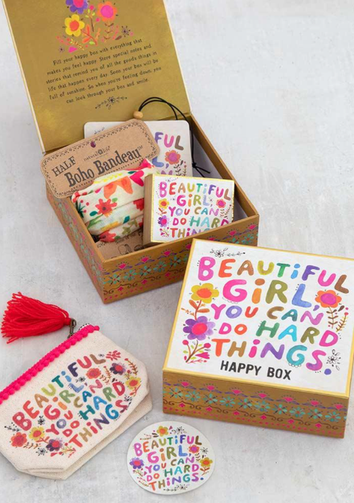 Happy Gift Box Empty Beautiful Girl
