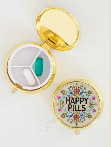 Pill Box Circle Happy Pills