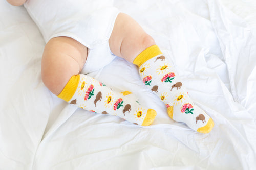 Merino Wool Knee High Socks Sunshine