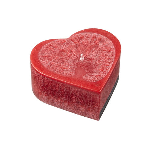 NZ Made Red Pohutukawa Heart Candle Living Light Candle