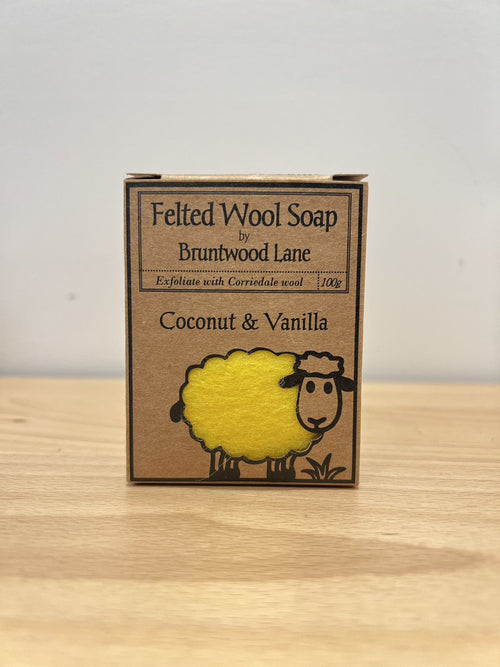 Felted Wool Soap - Coconut & Vanilla