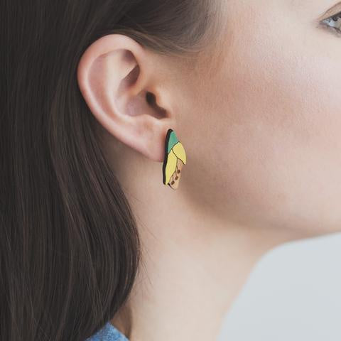 NZ Rimu Kowhai Earrings