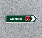 NZ Green Road Sign Magnet - Glenfield