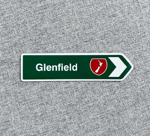 NZ Green Road Sign Magnet - Glenfield