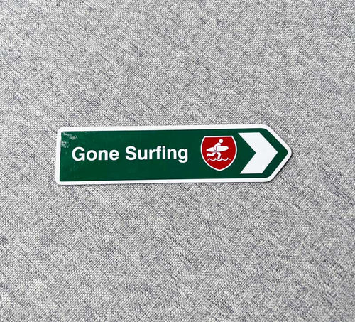 NZ Green Road Sign Magnet - Gone Surfing