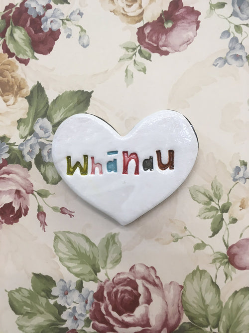 Ceramic Floating Heart Tile - Whānau