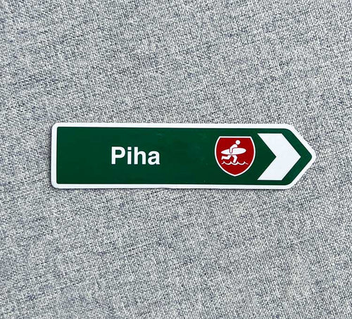 NZ Green Road Sign Magnet - Piha