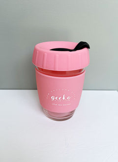 Reusable Glass Cup - Pink