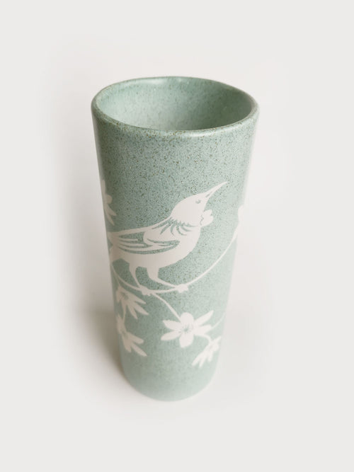 Ceramic Cylinder Vase - Tui Greensand