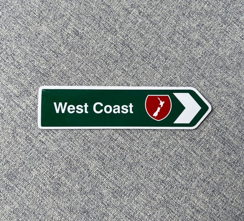 NZ Green Road Sign Magnet - West Coast