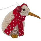 Kiwi Snowman Wearing Ear Muffs - Hanging Ornament