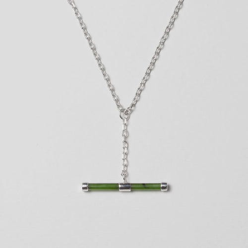 Nick Von K - Sterling Silver Pounamu Fob Chain Pendant