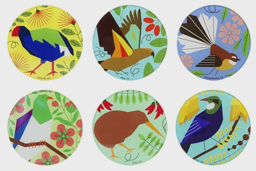 NZ Bird Glass Coasters