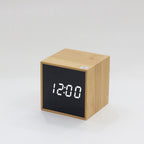 Wooden Mirror LED Alarm Clock 6cm