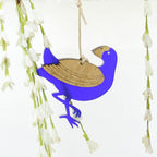 Hanging Ornament- Pukeko Blue Satin Acrylic)
