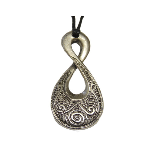 Pewter Pendant on Cord - Infinity