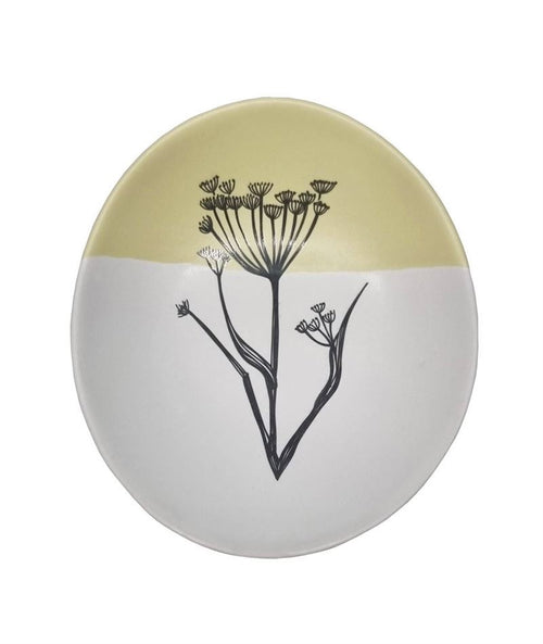 Fennel Mustard Yellow Dipped - 10cm Porcelain Bowl