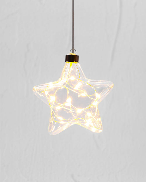 Clear Star Hanging Glass Light