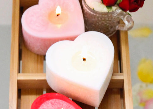 White Pinot Noir Heart Candle