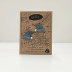 NZ Rimu Earrings Tui Head