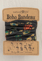 Boho Bandeau Charcoal Floral1