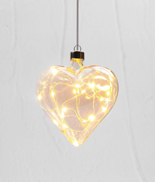 Champagne Heart Hanging Glass Light