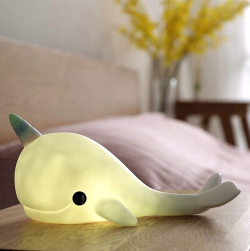 Squishy Narwhal USB Rechargeable Night Light