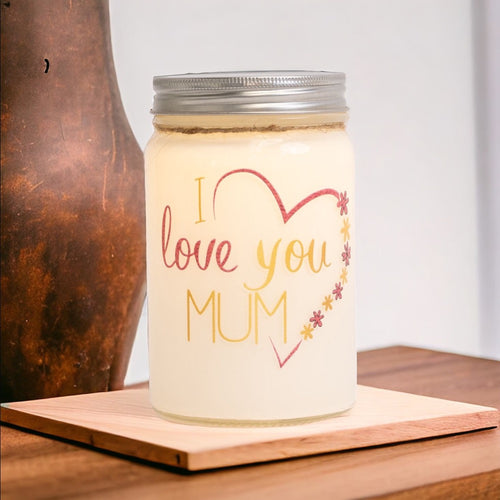 Large Message Sparkle Jar - I Love You Mum