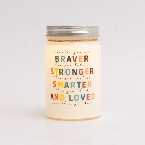 Large Message Sparkle Jar - Braver, Stronger, Kia Kaha