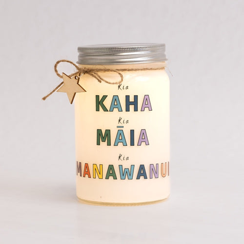 Large Message Sparkle Jar - Braver, Stronger, Kia Kaha