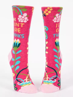 Women's Crew Socks - I Don't Care, THANKS