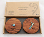 Rimu Coasters  – Mixed Paua – Set of 4