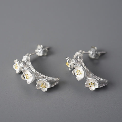 Sterling Silver Earrings - Manuka Flowers