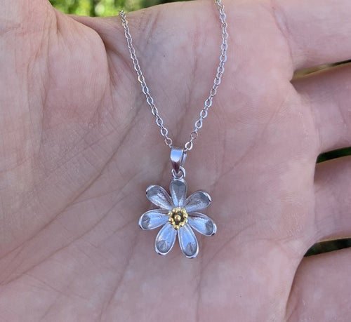 Sterling Silver Pendant - Clematis