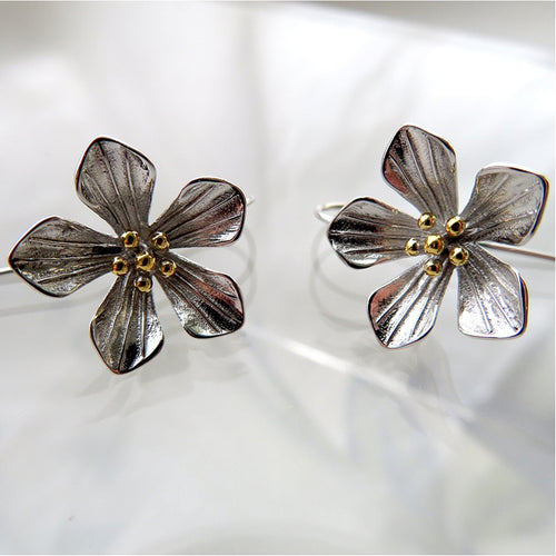 Sterling Silver Earrings - Alpine Gentian