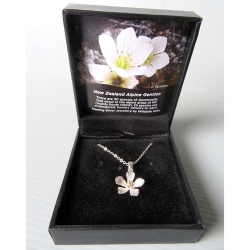 Sterling Silver Pendant - Alpine Gentian