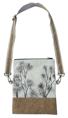 Cork Fabric Bag - Ti Kouka Black on Natural