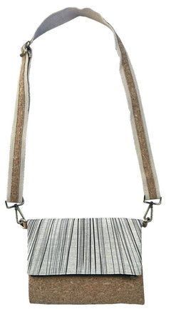 Cork Fabric Bag - Ti Kouka Black on Natural