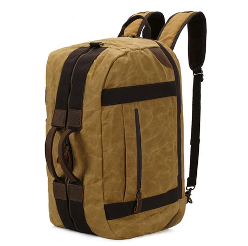 Waterproof Canvas Overnight Backpack Carry Bag