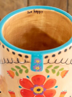 Folk Art Mug - Live Happy Boot