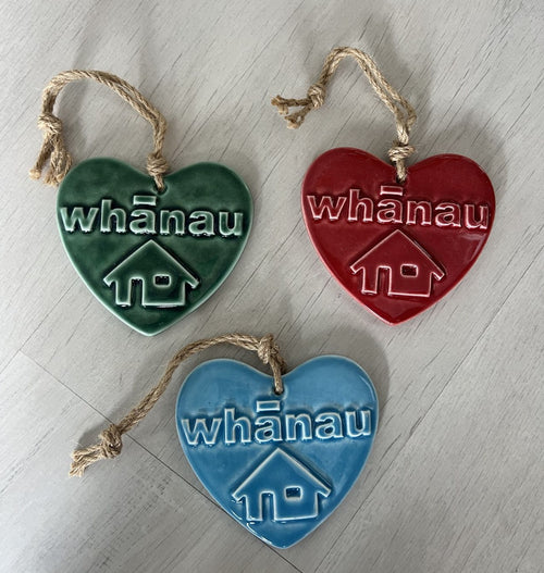 Ceramic Hanging Whanau Heart Small